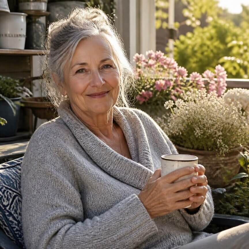 Woman with coffee Woman with coffee